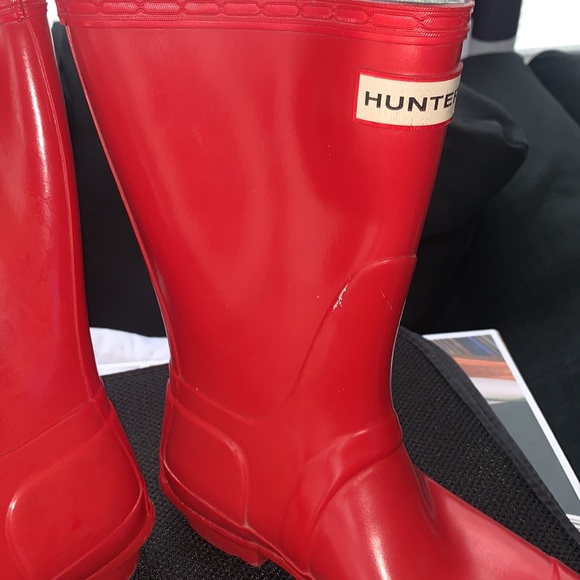 🚨SOLD🚨 Short Red Hunter rain boots sz M4/W5 - Picture 5 of 6